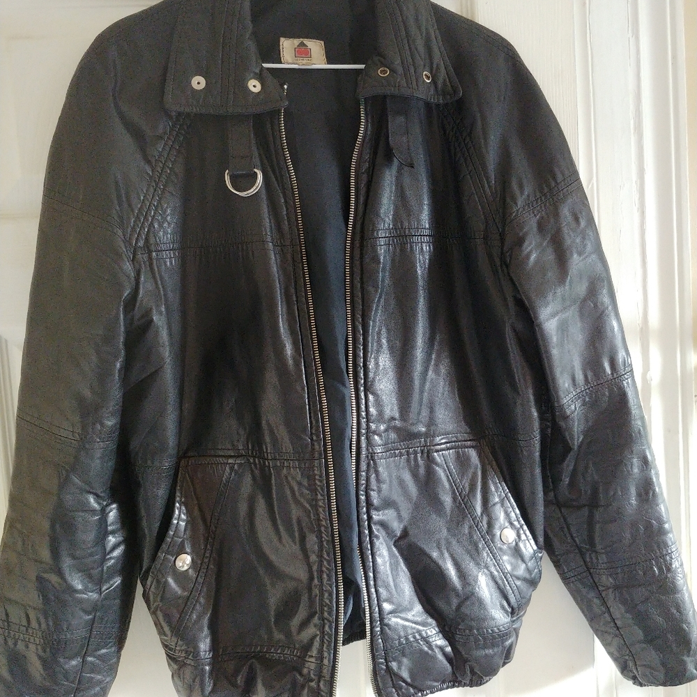 Leather coat